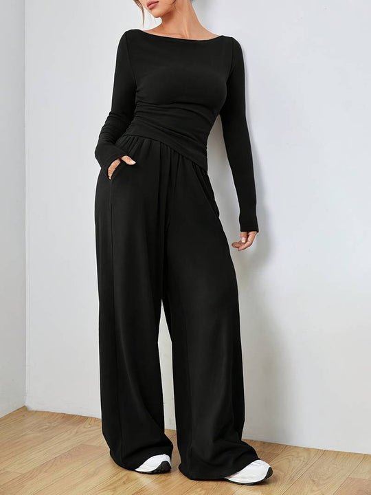 Mia Pantalon Dames van Katoen met Relaxed Fit en Elastische Tailleband - ZovaFashion - Lange Broek Dames