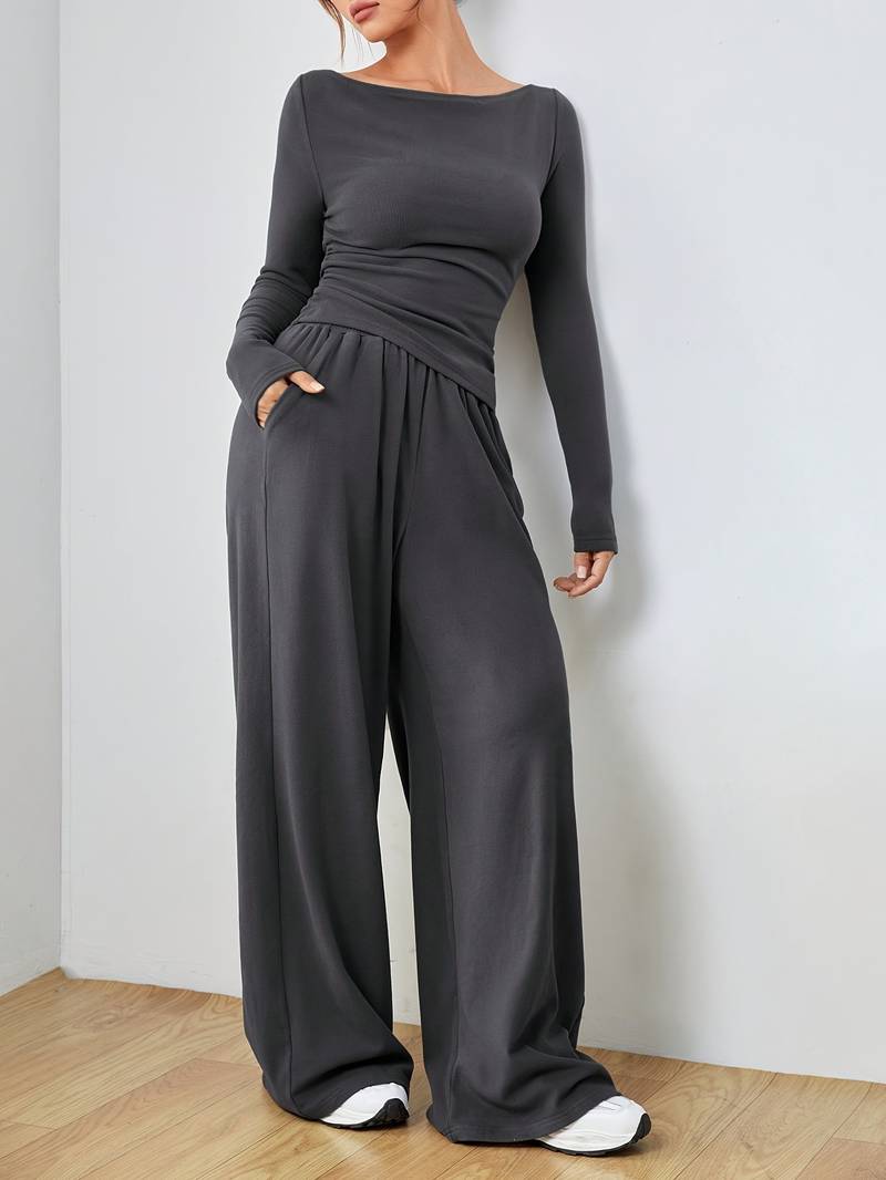 Mia Pantalon Dames van Katoen met Relaxed Fit en Elastische Tailleband - ZovaFashion - Lange Broek Dames