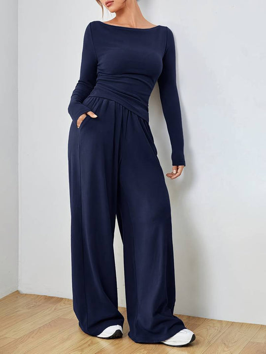 Mia Pantalon Dames van Katoen met Relaxed Fit en Elastische Tailleband - ZovaFashion - Lange Broek Dames