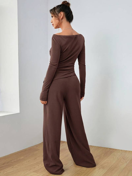 Mia Pantalon Dames van Katoen met Relaxed Fit en Elastische Tailleband - ZovaFashion - Lange Broek Dames
