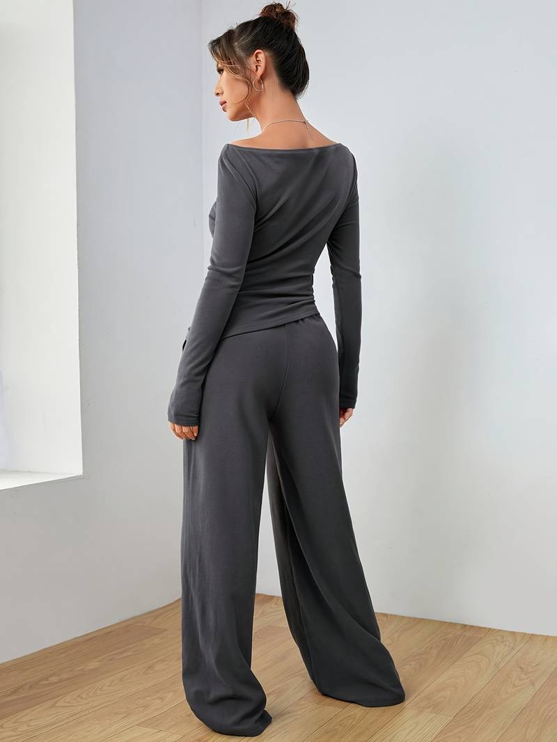 Mia Pantalon Dames van Katoen met Relaxed Fit en Elastische Tailleband - ZovaFashion - Lange Broek Dames