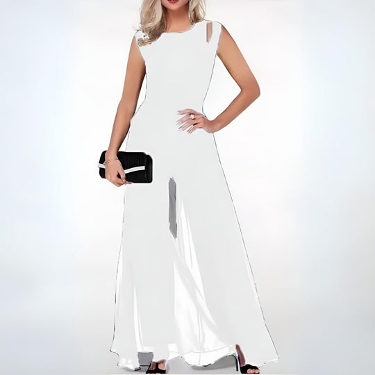 Midi Zomerjurk Dames van Ademend Katoen met Flatterende Pasvorm en Mouwloos Design - ZovaFashion - Midi Jurken