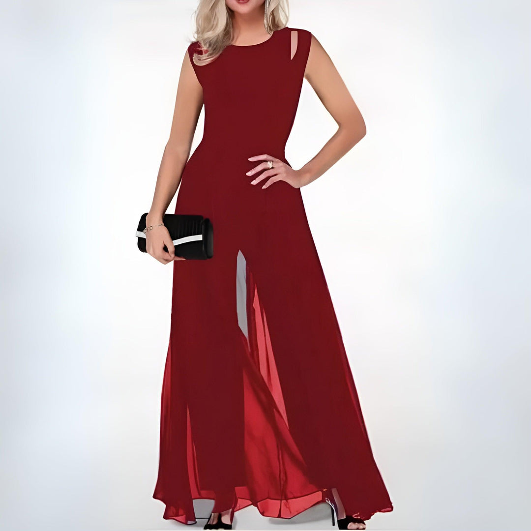 Midi Zomerjurk Dames van Ademend Katoen met Flatterende Pasvorm en Mouwloos Design - ZovaFashion - Midi Jurken
