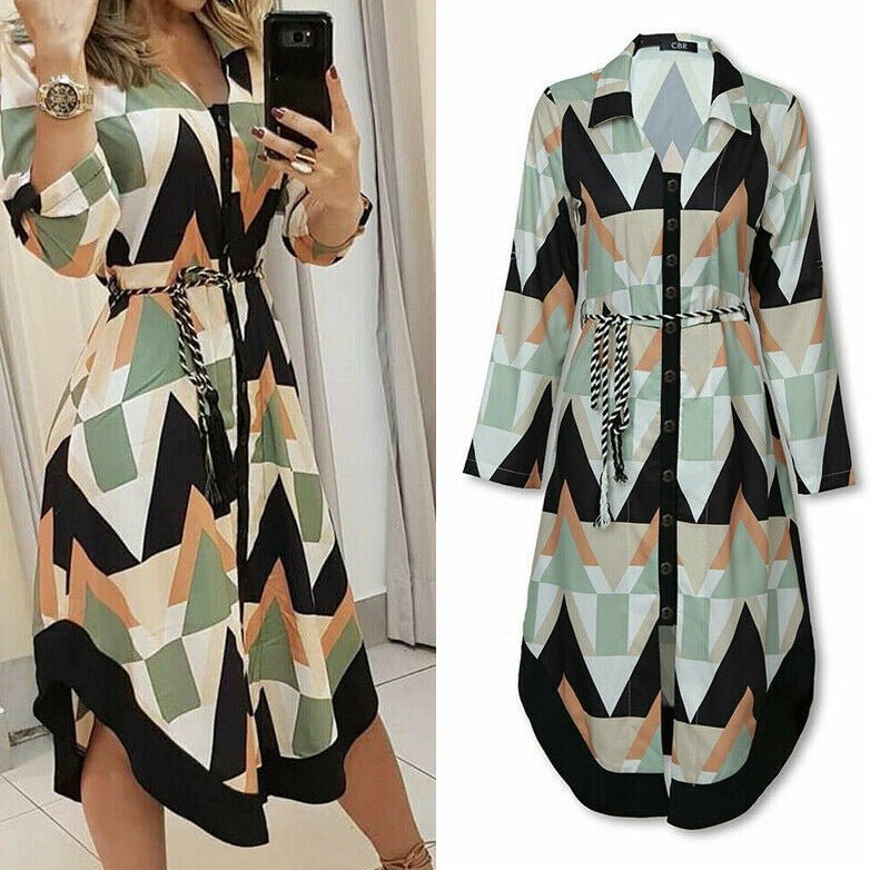 Midi Zomerjurk in Luchtige Polyester Blend met Relaxed Fit en Minimalistisch Design - ZovaFashion - Midi Jurk