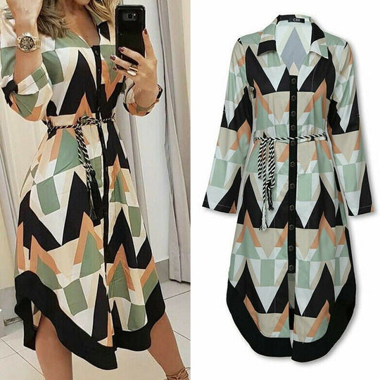 Midi Zomerjurk in Luchtige Polyester Blend met Relaxed Fit en Minimalistisch Design - ZovaFashion - Midi Jurk