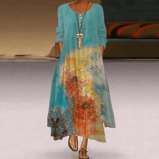 Midi Zomerjurk van Katoen met Tijdloze A - lijn en Minimalistische Details - Zova - Fashion - Midi Jurk