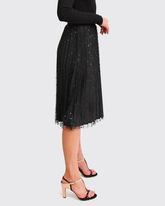 Midi Zomerrok Dames met Elastische Tailleband en Uitlopende Snit - Zova - Fashion