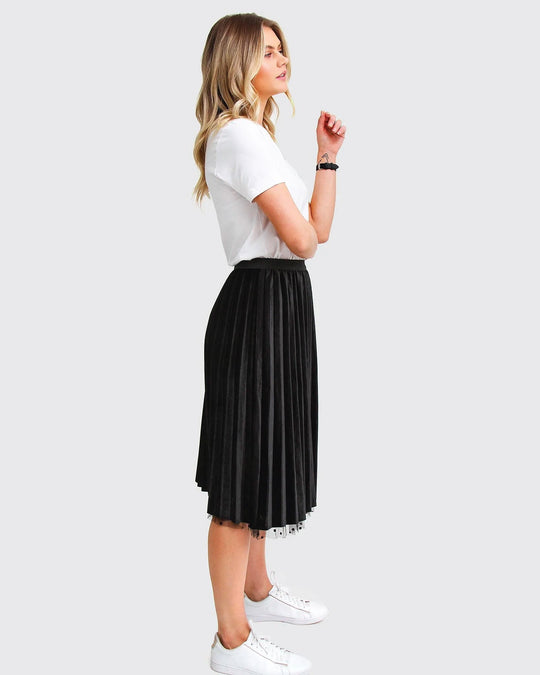 Midi Zomerrok Dames met Elastische Tailleband en Uitlopende Snit - Zova - Fashion