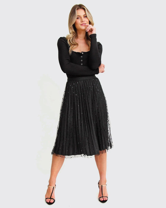 Midi Zomerrok Dames met Elastische Tailleband en Uitlopende Snit - Zova - Fashion