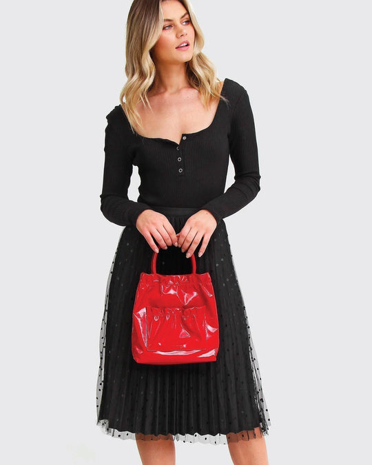 Midi Zomerrok Dames met Elastische Tailleband en Uitlopende Snit - Zova - Fashion