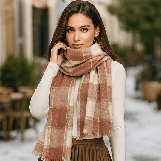 Zachte en Elegante Geruite Sjaal – Liora