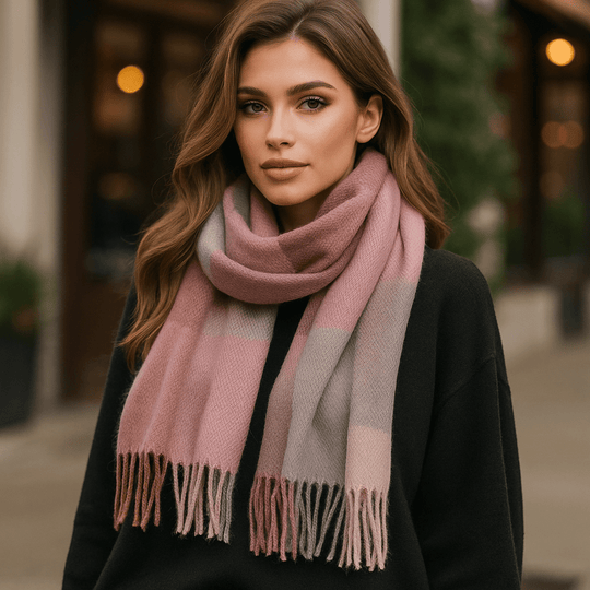 Zachte en Elegante Geruite Sjaal – Liora