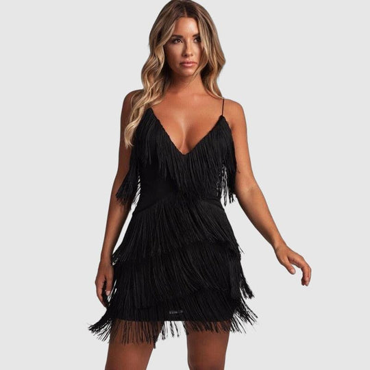 Mini Zomerjurk Dames in Luxe Stretch Polyester met Bodycone Pasvorm - Zova - Fashion