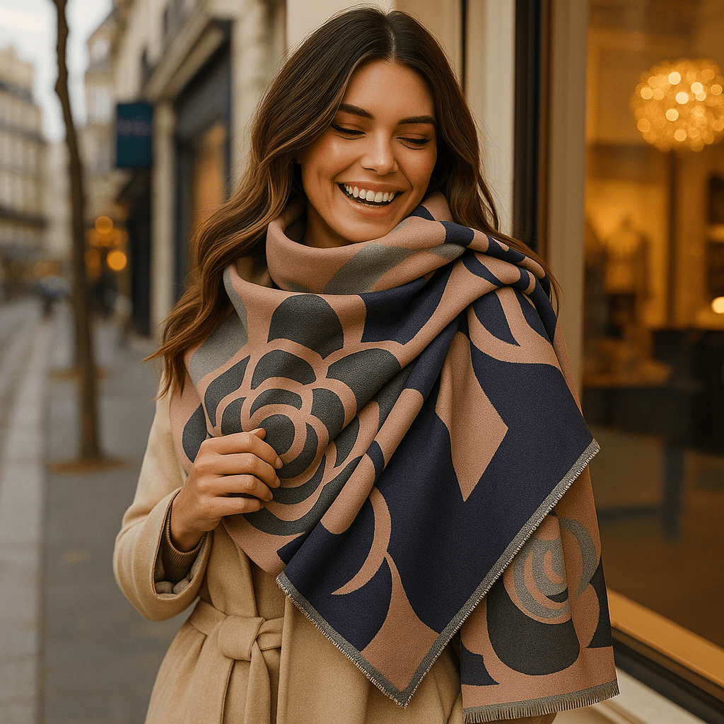 Omkeerbare Sjaal Luxe – Elegante Bloemenprint