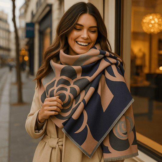 Omkeerbare Sjaal Luxe – Elegante Bloemenprint