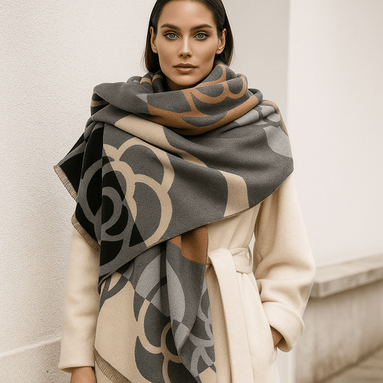 Omkeerbare Sjaal Luxe – Elegante Bloemenprint