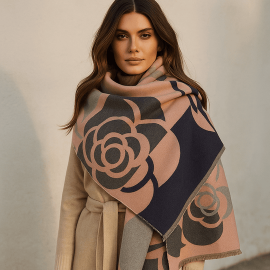 Omkeerbare Sjaal Luxe – Elegante Bloemenprint