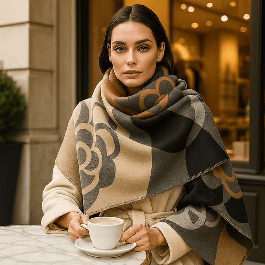 Omkeerbare Sjaal Luxe – Elegante Bloemenprint