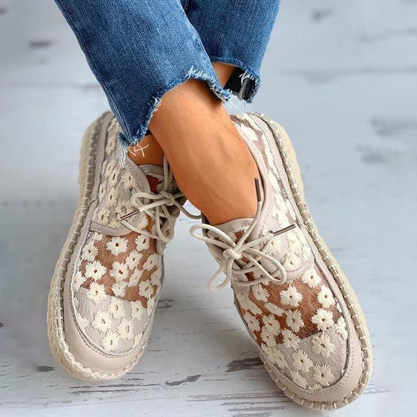 Orthopedische Geborduurde Sneakers dames - Liz - ZovaFashion - Schoenen Dames