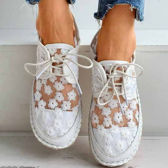 Orthopedische Geborduurde Sneakers dames - Liz - ZovaFashion - Schoenen Dames