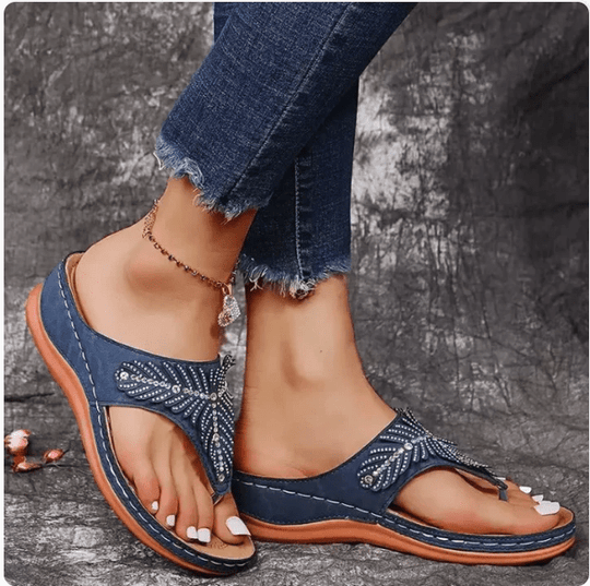Orthopedische Sandalen Dames met Shock - Absorberende Zolen en Verstelbare Bandjes - ZovaFashion - Sandalen Dames