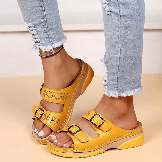 Orthopedische Sandalen Dames met Verstelbare Bandjes en Synthetisch Materiaal - ZovaFashion - Sandalen Dames