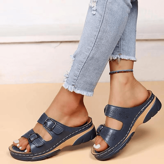 Orthopedische Sandalen Dames met Verstelbare Bandjes en Synthetisch Materiaal - ZovaFashion - Sandalen Dames