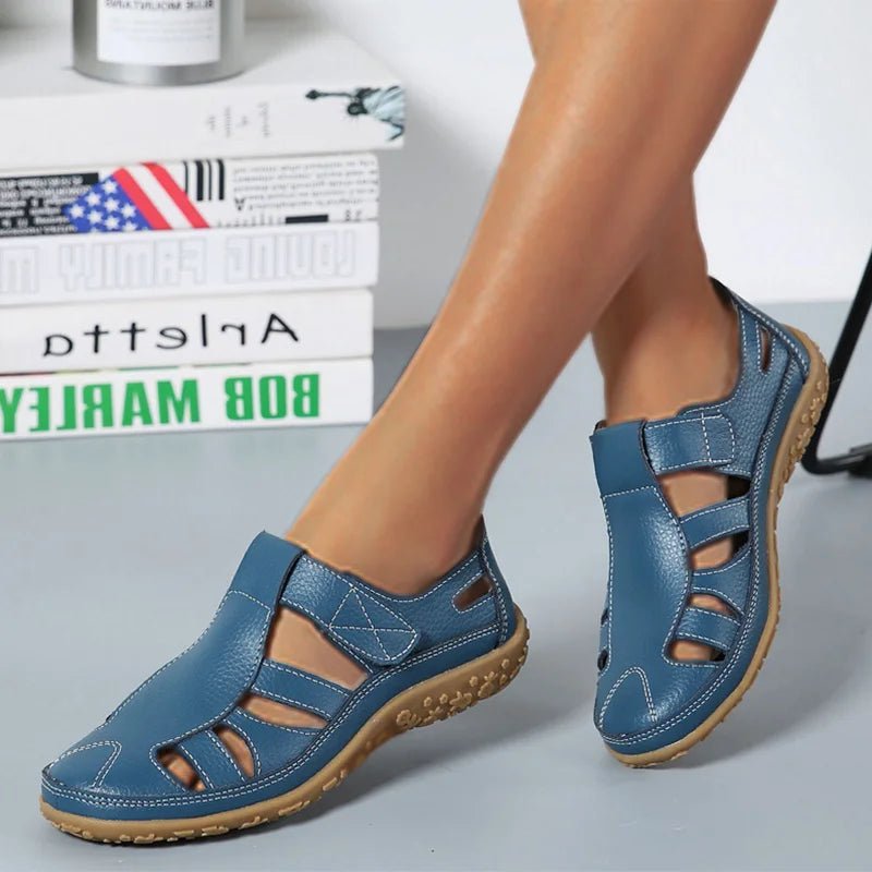 Orthopedische Sandalen Dames van Leer met Verstelbare Bandjes en Anti - Slip Zool - Zova - Fashion