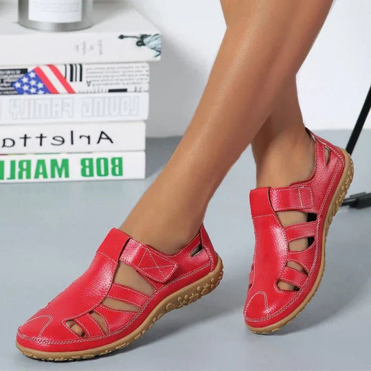 Orthopedische Sandalen Dames van Leer met Verstelbare Bandjes en Anti - Slip Zool - Zova - Fashion