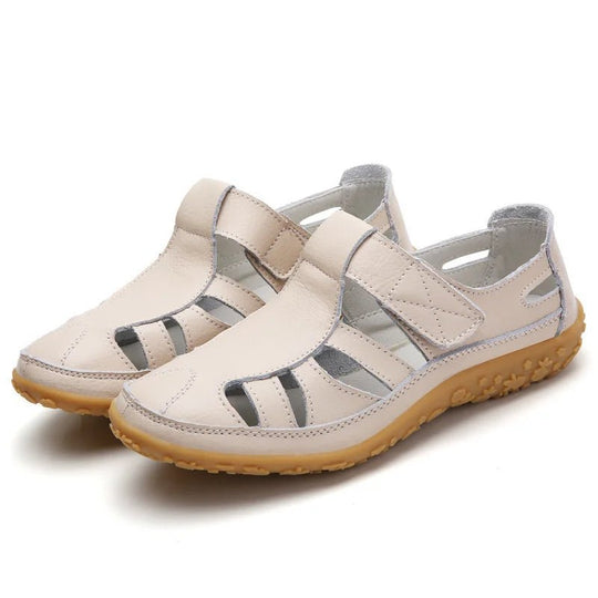 Orthopedische Sandalen Dames van Leer met Verstelbare Bandjes en Anti - Slip Zool - Zova - Fashion