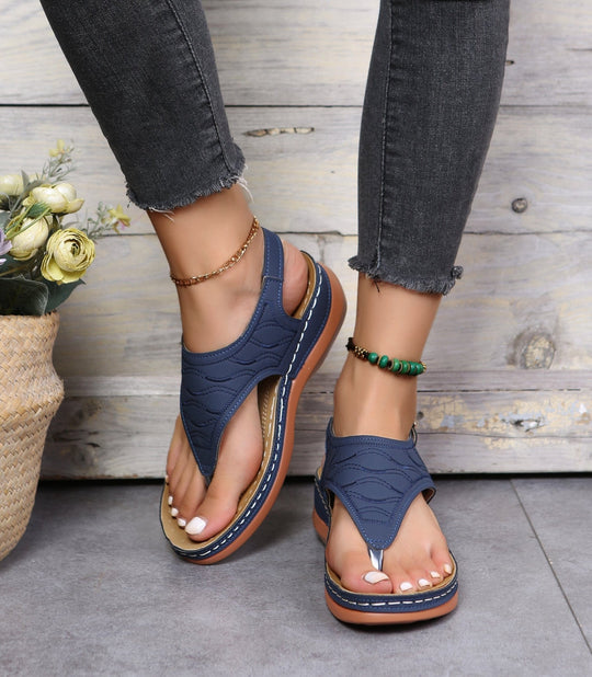 Orthopedische Sandalen Dames van Zacht Textiel met Slip - On Design - ZovaFashion - Sandalen Dames