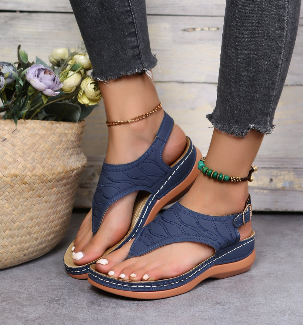 Orthopedische Sandalen Dames van Zacht Textiel met Slip - On Design - ZovaFashion - Sandalen Dames