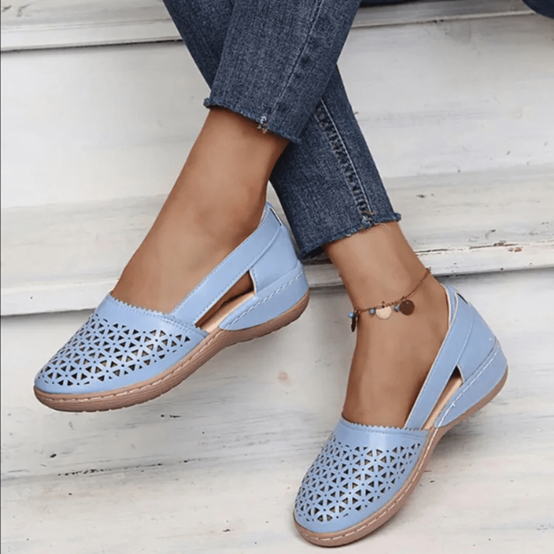 Orthopedische Schoenen Dames van Leer met Chunky Zool en Relaxed Fit - ZovaFashion - Schoenen Dames