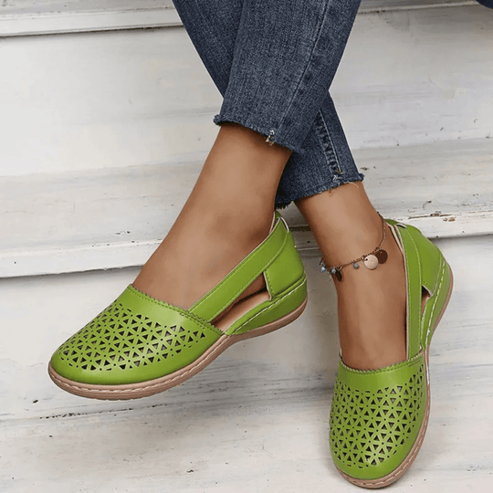 Orthopedische Schoenen Dames van Leer met Chunky Zool en Relaxed Fit - ZovaFashion - Schoenen Dames