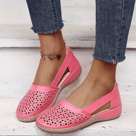 Orthopedische Schoenen Dames van Leer met Chunky Zool en Relaxed Fit - ZovaFashion - Schoenen Dames