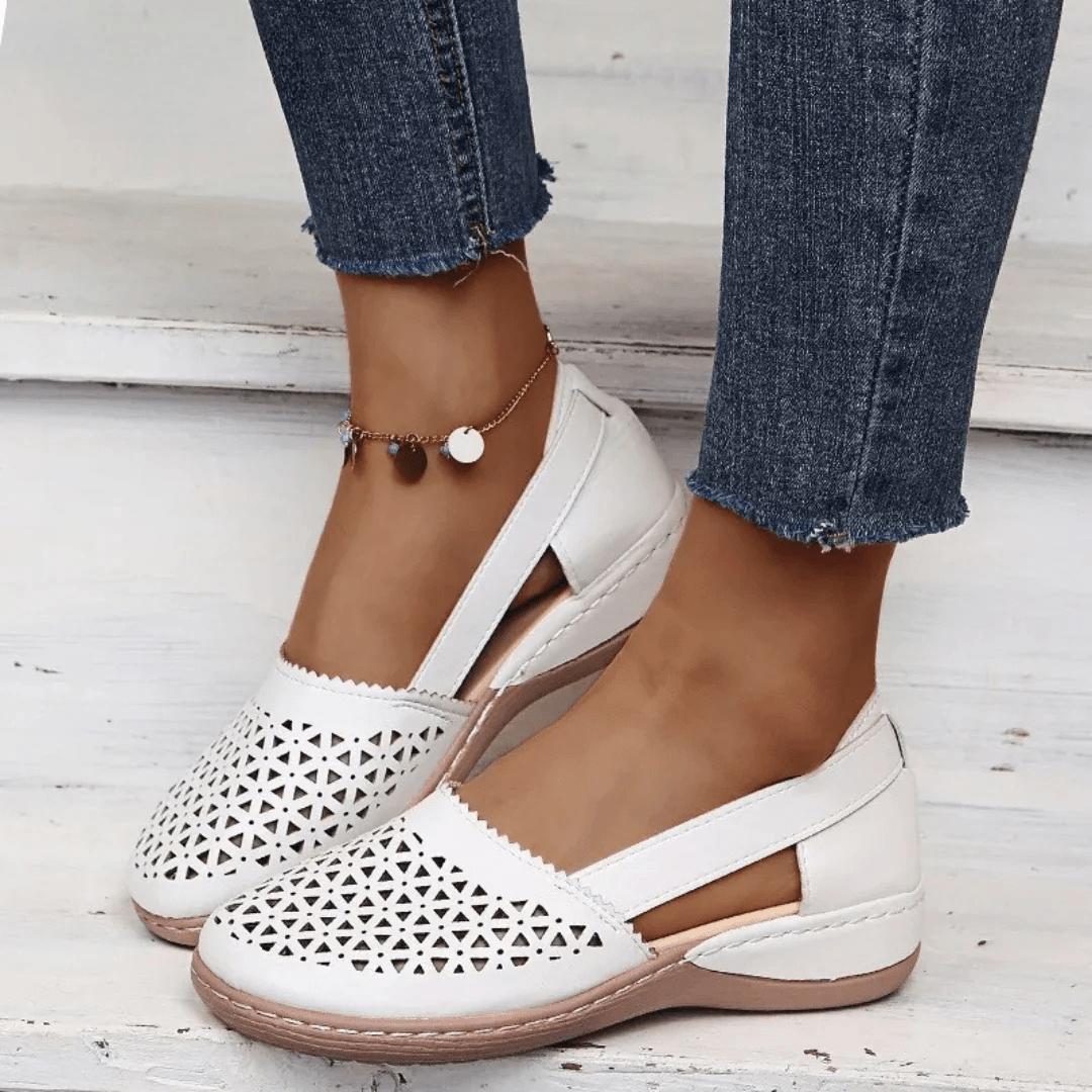 Orthopedische Schoenen Dames van Leer met Chunky Zool en Relaxed Fit - ZovaFashion - Schoenen Dames