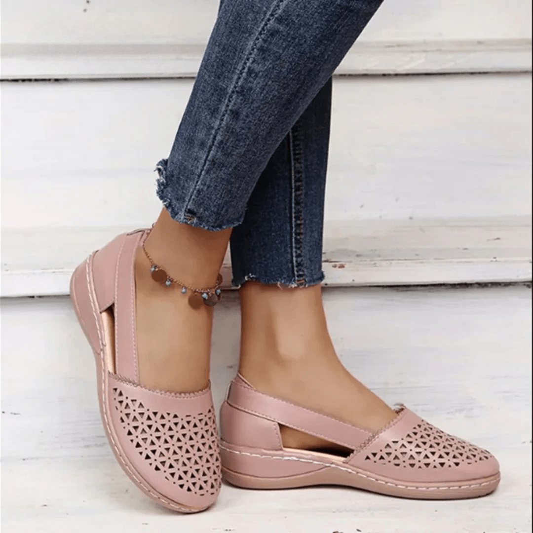 Orthopedische Schoenen Dames van Leer met Chunky Zool en Relaxed Fit - ZovaFashion - Schoenen Dames