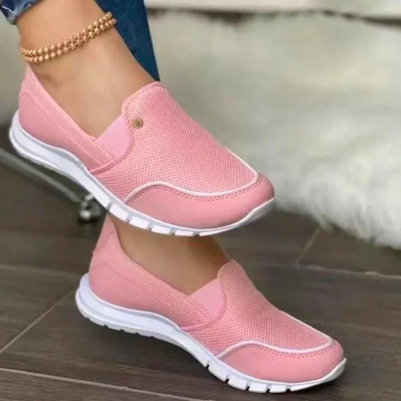 Orthopedische Slip - on Sneakers Dames van Ademend Textiel met Antislip Zool - ZovaFashion - Schoenen Dames