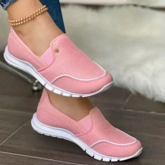 Orthopedische Slip - on Sneakers Dames van Ademend Textiel met Antislip Zool - ZovaFashion - Schoenen Dames