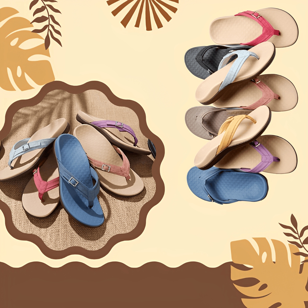Orthopedische Slippers Dames van Leer met Verstelbare Bandjes The Kate orthopedic summer sandals offer exceptional comfort and support for warm days. Designed with a cushioned sole and ergonomic fit, they ensure all - day ease. The breathable materials and - Zova - Fashion