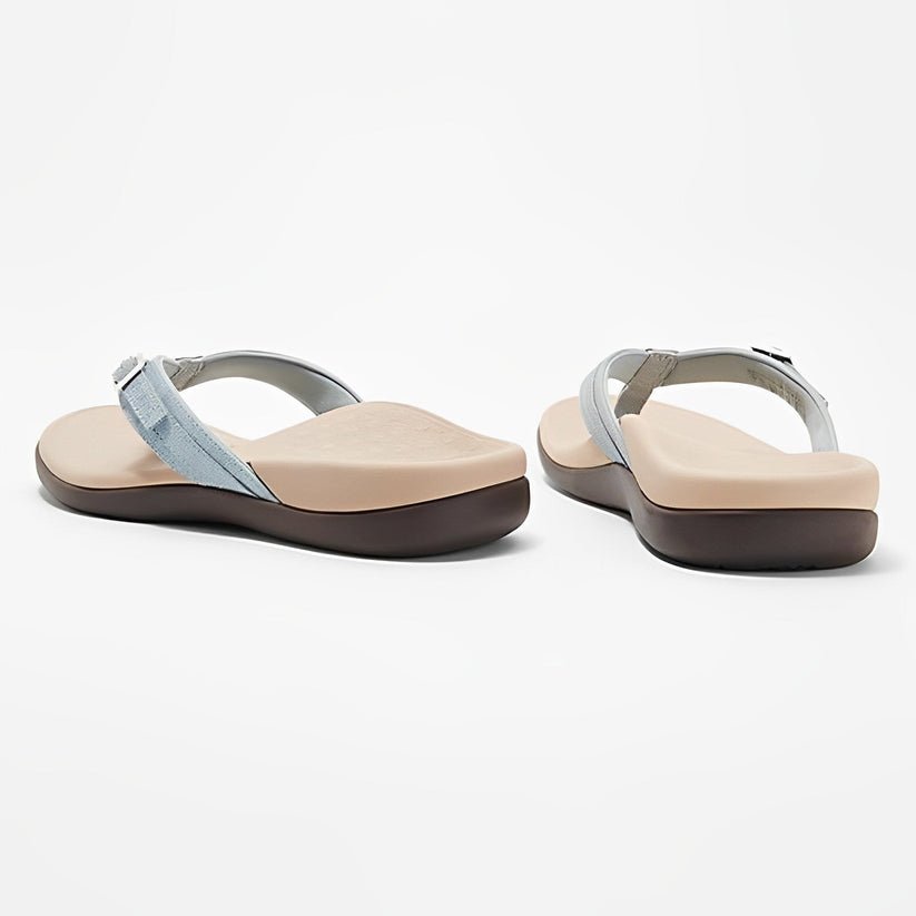 Orthopedische Slippers Dames van Leer met Verstelbare Bandjes The Kate orthopedic summer sandals offer exceptional comfort and support for warm days. Designed with a cushioned sole and ergonomic fit, they ensure all - day ease. The breathable materials and - Zova - Fashion
