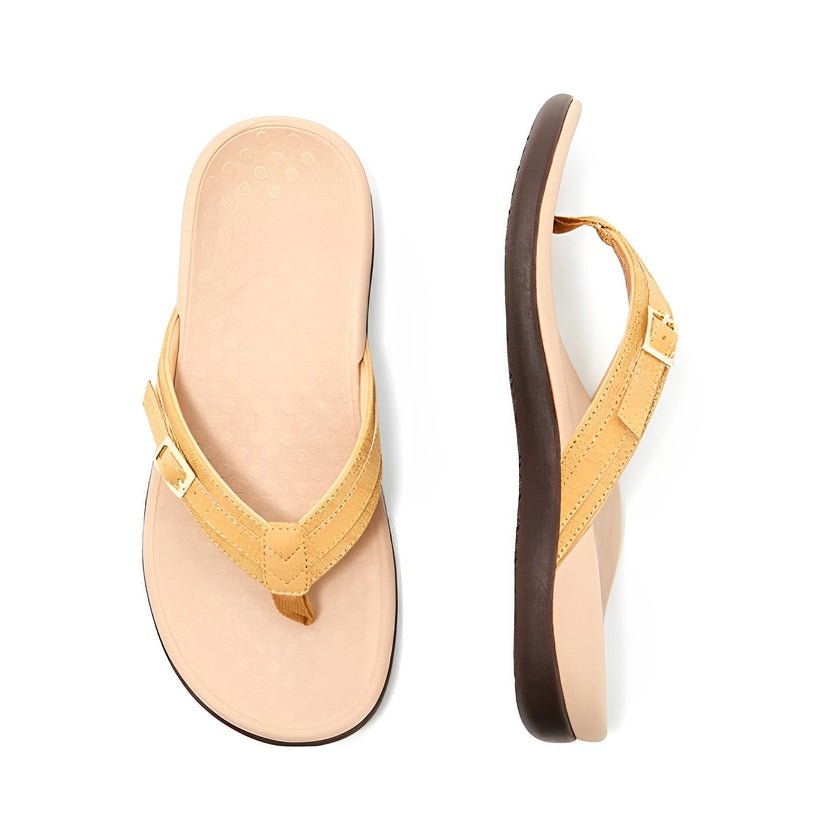 Orthopedische Slippers Dames van Leer met Verstelbare Bandjes The Kate orthopedic summer sandals offer exceptional comfort and support for warm days. Designed with a cushioned sole and ergonomic fit, they ensure all - day ease. The breathable materials and - Zova - Fashion