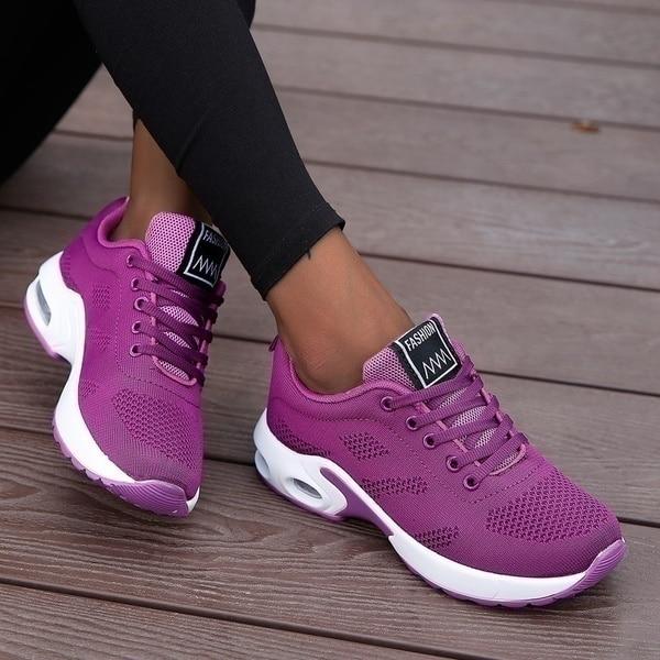 Orthopedische Sneakers Dames met Ademend Materiaal en Uitneembare Binnenzool - ZovaFashion - Schoenen Dames