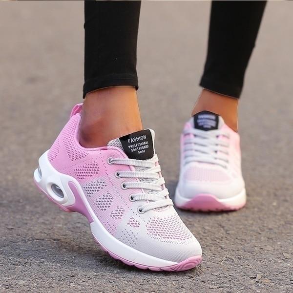 Orthopedische Sneakers Dames met Ademend Materiaal en Uitneembare Binnenzool - ZovaFashion - Schoenen Dames
