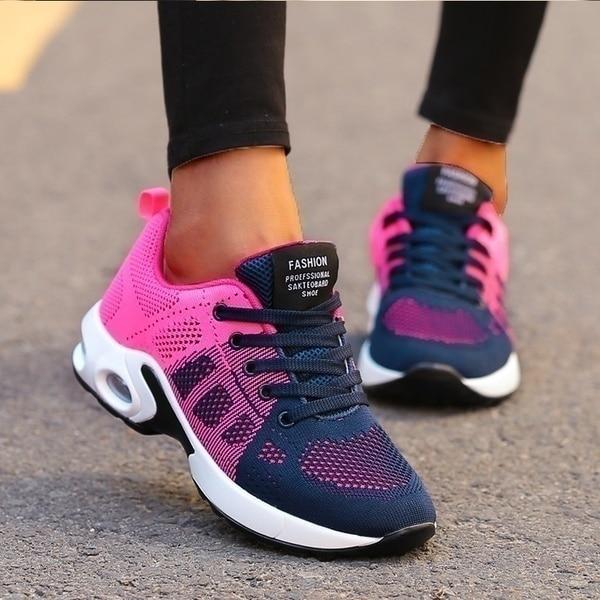 Orthopedische Sneakers Dames met Ademend Materiaal en Uitneembare Binnenzool - ZovaFashion - Schoenen Dames