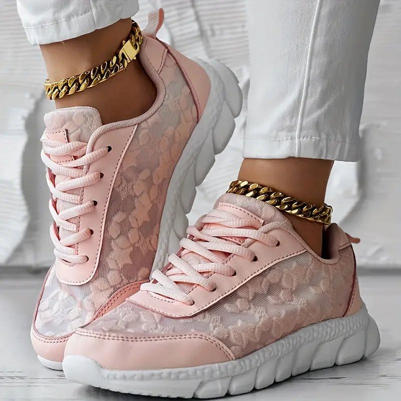 Orthopedische Sneakers Dames van Mesh met Chunky Zool en Ronde Neus - ZovaFashion - Schoenen Dames