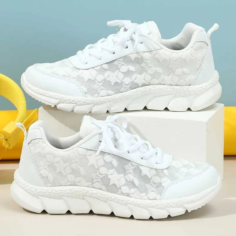 Orthopedische Sneakers Dames van Mesh met Chunky Zool en Ronde Neus - ZovaFashion - Schoenen Dames