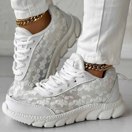 Orthopedische Sneakers Dames van Mesh met Chunky Zool en Ronde Neus - ZovaFashion - Schoenen Dames