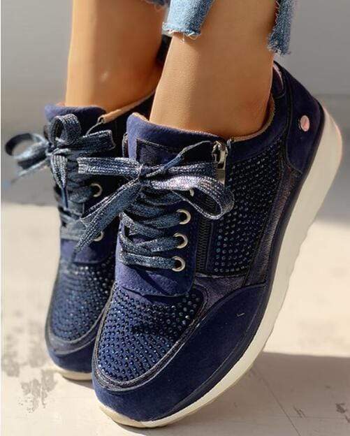 Orthopedische Sneakers Dames van Synthetisch Leer met Brede Neus en Relaxed Fit - ZovaFashion - Schoenen Dames