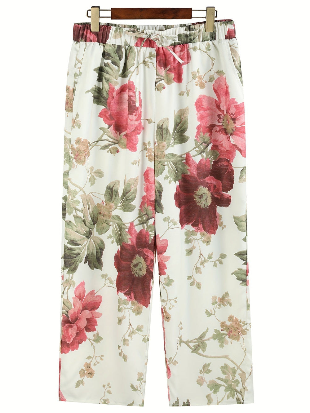 Pantalon Dames van Katoen met Hoge Taille en Cropped Lengte - ZovaFashion - Lange Broek Dames